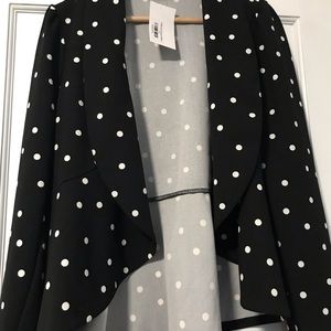 Andree polka dot peplum blazer